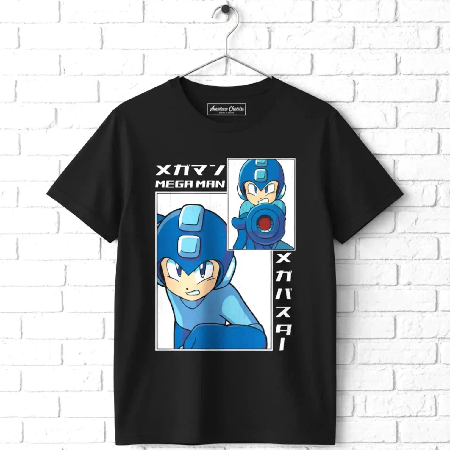 MegaMan Staring Down the Barrel Men s T Shirt L