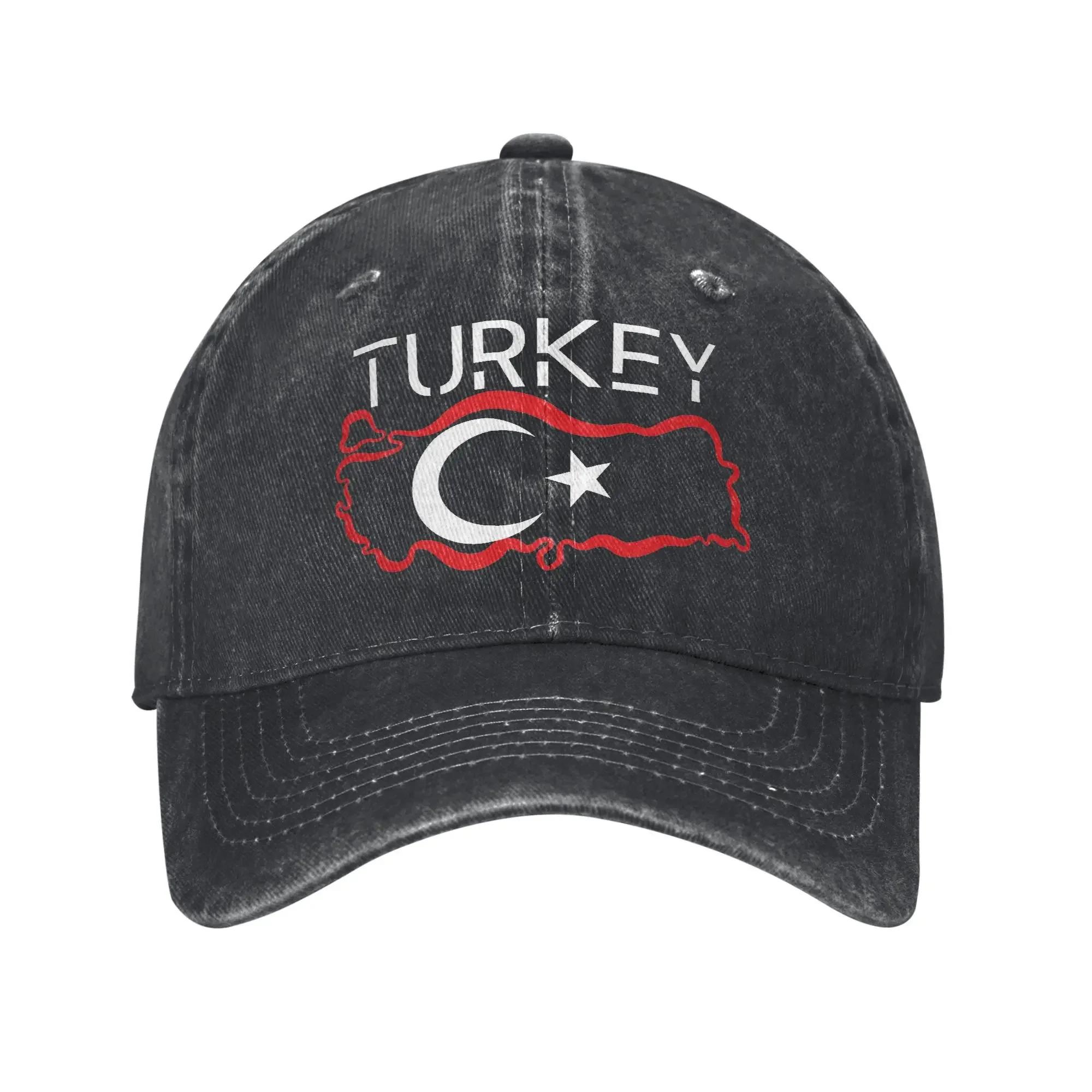 

Turkish Flag Turkey Proud Baseball Cap Vintage Distressed Washed Sun Cap Unisex Style Outdoor Activities Gift Hats Cap One Size