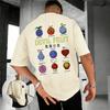 One Piece Devil Fruit Unisex Pure Cotton Tshirt 2026 Summer Anime Print American Loose Casual Parentchild Short Sleeved Top