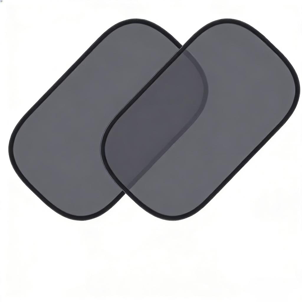 MOBIDEA  2PCS Car Electrostatic Sunshade UV Protector Self Adhesive Car Side Window Mesh Sun Visor Summer Protection Film 50x30