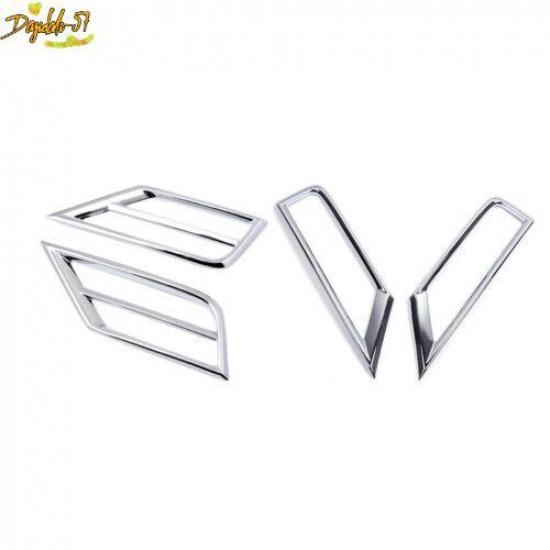 For VW Tiguan 2017- Chrome Accessories Front Fog Light Lamp Cover Trim Decor