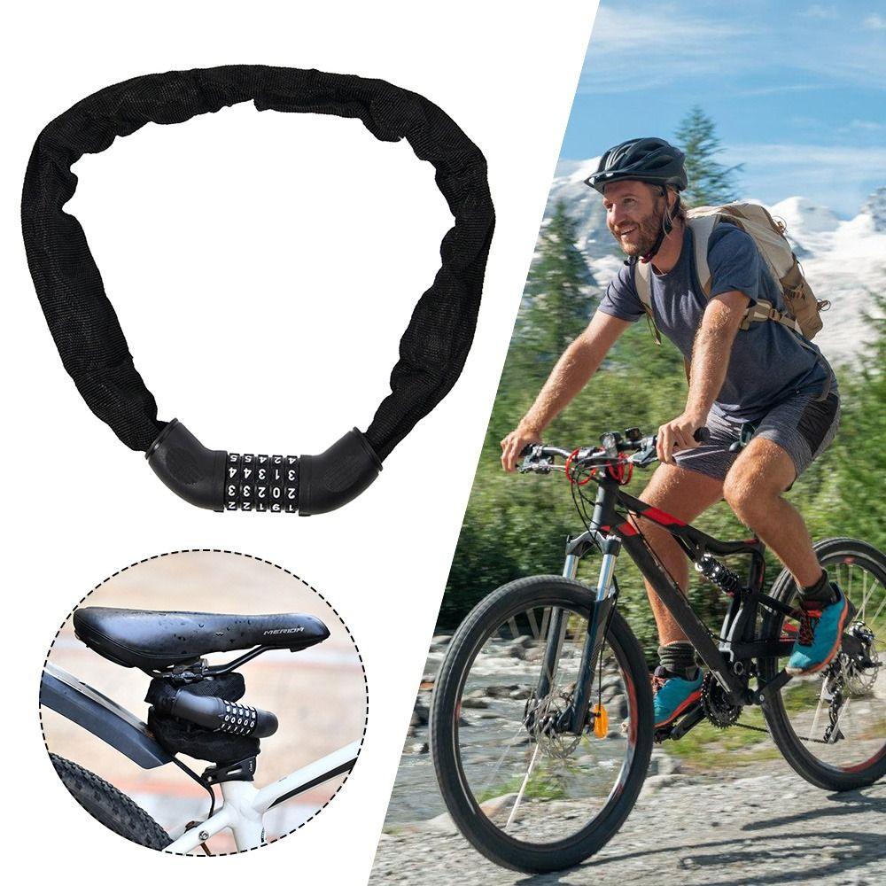Steel Chain Combination Chain Lock ABS Bicycle Locks Anti-theft Lock Motorcycle Security