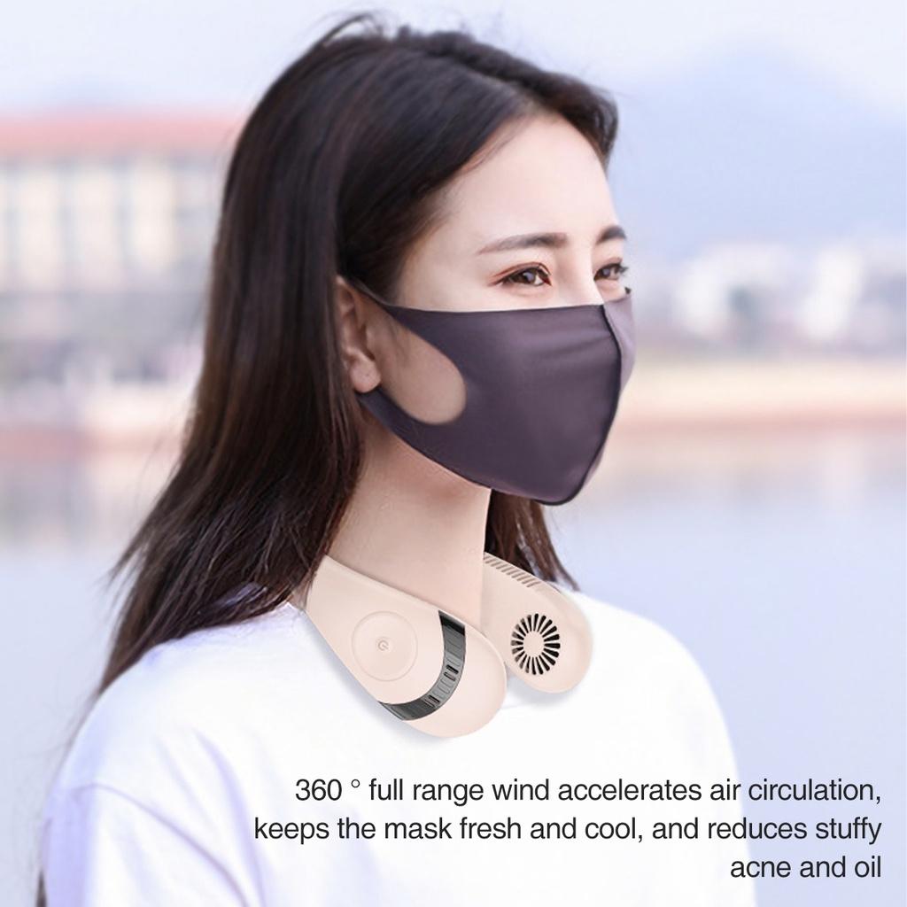 5000mAh Portable Folding Bladeless Hanging Neck Fan Outdoor Sports Ventilador Wireless Fan USB Rechargeable Mini Cooling Fan