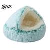 Puppy Sleeping Bed Dog Winter Semi-Enclosed Indoor Plush Pet Round Hooded Small Cat Cave Warm