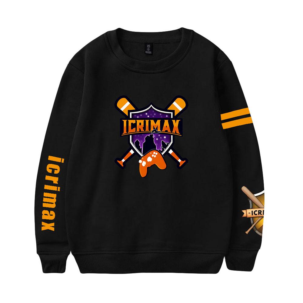 Men's Icrimax Print Hoodies Round Neck Hooded Sweatshirts Man Pullover Male Top Streetwear Outdoor Tracksuit