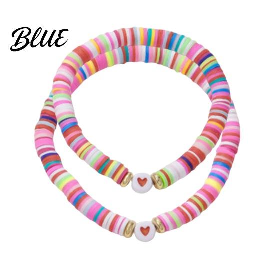 Child-friendly Jewelry Sister Friendship Bracelet Adjustable Beaded Bohemian Colorful Polymer
