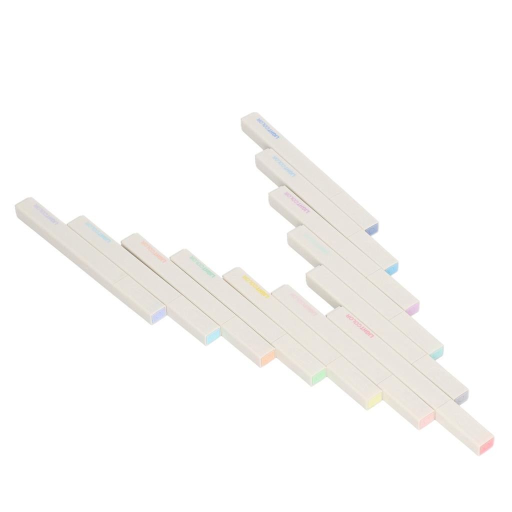 12 Stück Flüssig-Highlighter Sanfte Farben Tinte auf Wasserbasis Schnell trocknend Geschmeidig schreibend Tragbar Macaron-Highlighter