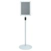 Podium Poster Stand Silver 33 X 33 X 123 Cm PVC and Steel