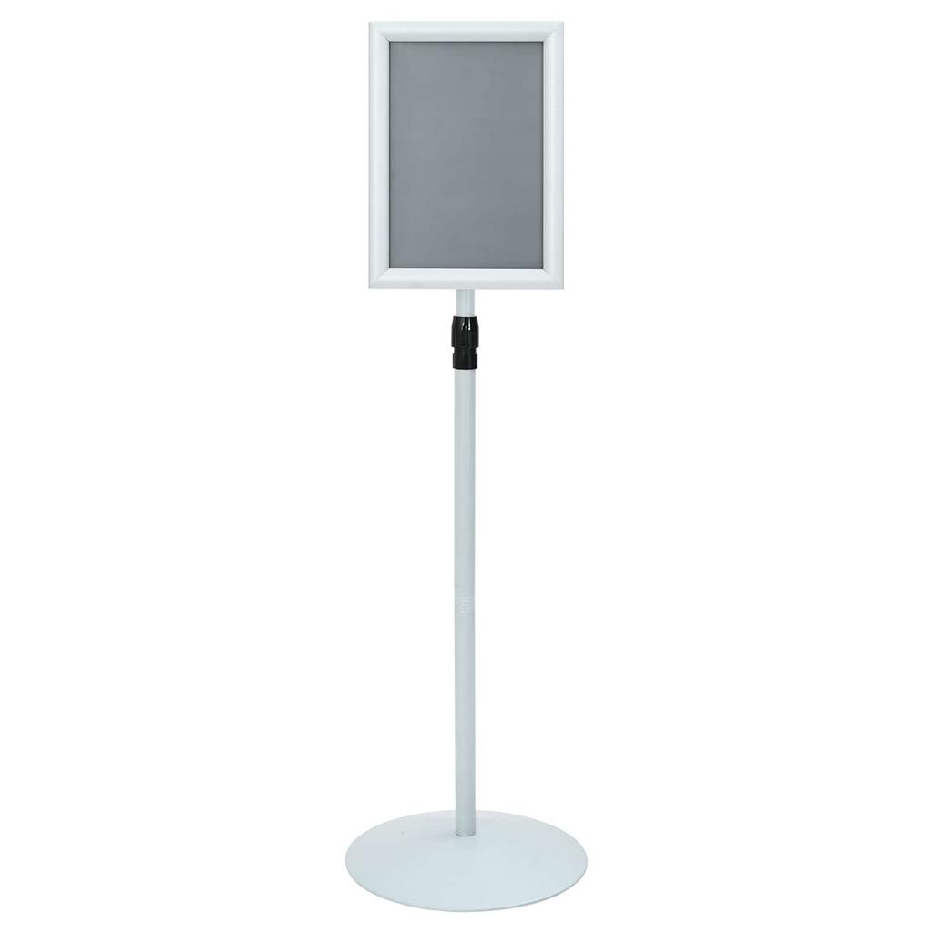 Podium Poster Stand Silver 33 X 33 X 123 Cm PVC and Steel