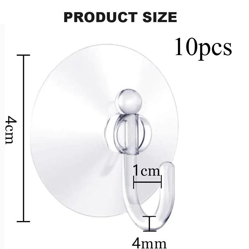 5/10/20Pcs Suction Cup Hooks Strong Suction Cup Holder with Plastic Hooks For Glass Window Wall Hook Hanger Home Kitchen Bathroom