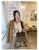 Spicy Girl Black Lace Patchwork V-neck Slimming Long Sleeve Top for Women