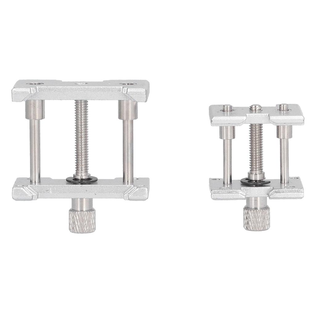 2Pcs Watch Movement Clamp Aluminum Alloy Case Vice Holder Adjustable Repairing Tools