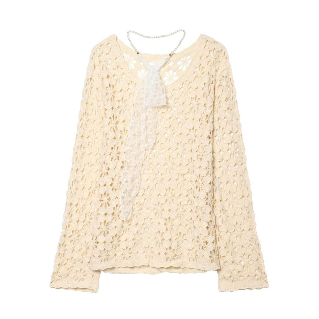 European and American Style, New Women's Clothing, Foreign Style, Fashionable, Casual Versatile Crochet Hollow Knitted Sweater
