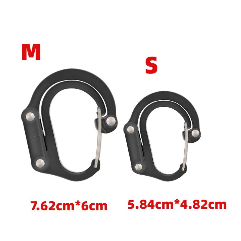 Multi Functional Aluminum Carabiner Mountaineering Buckle Quick Buckle for Outdoor Climbing Camping Climbing Clips Set