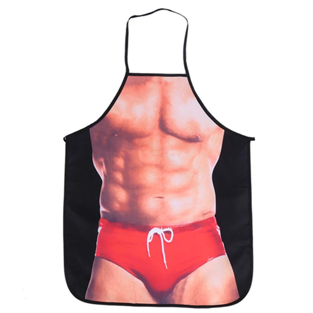 3D Funny Cooking Apron Sexy Man Woman Apron Waterproof Apron