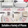 Kawaii Cute Ice Cream Cartoon Doormat, 2D Print Non-slip Floor Mat, Pink Rainbow Entrance Rug for Girls Bedroom Decor Gift