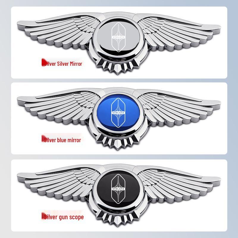 Emblemat na maskę samochodu Hongqi S9/S9T: Dekoracyjna naklejka ze skrzydłami 3D