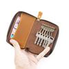 Crazy Horse Leather Car Key Holder - Top Layer Cowhide, Zipper Closure, Anti-Lost Hook, Convenient Design