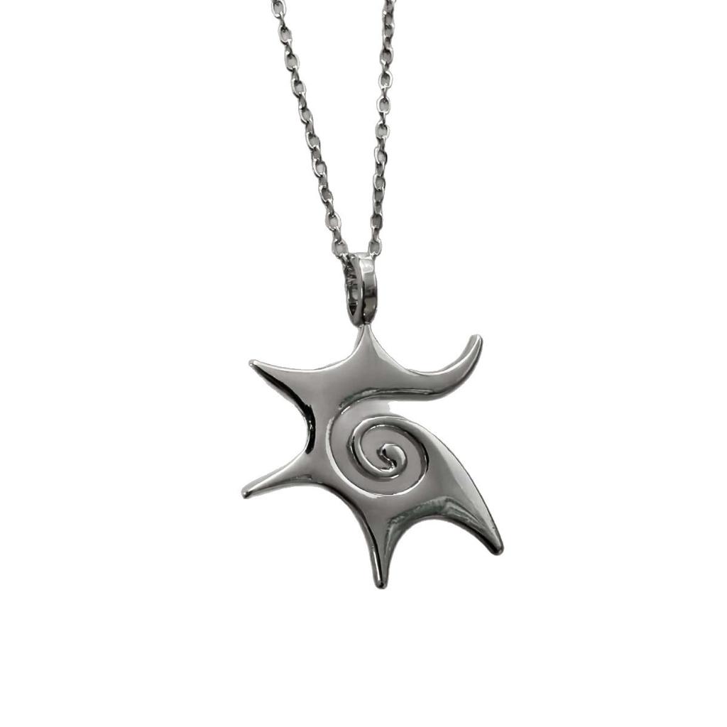 Bohemian Gold Sun Necklace, Celestial Star Pendant, Artistic Swirl Gold Pendant Necklace