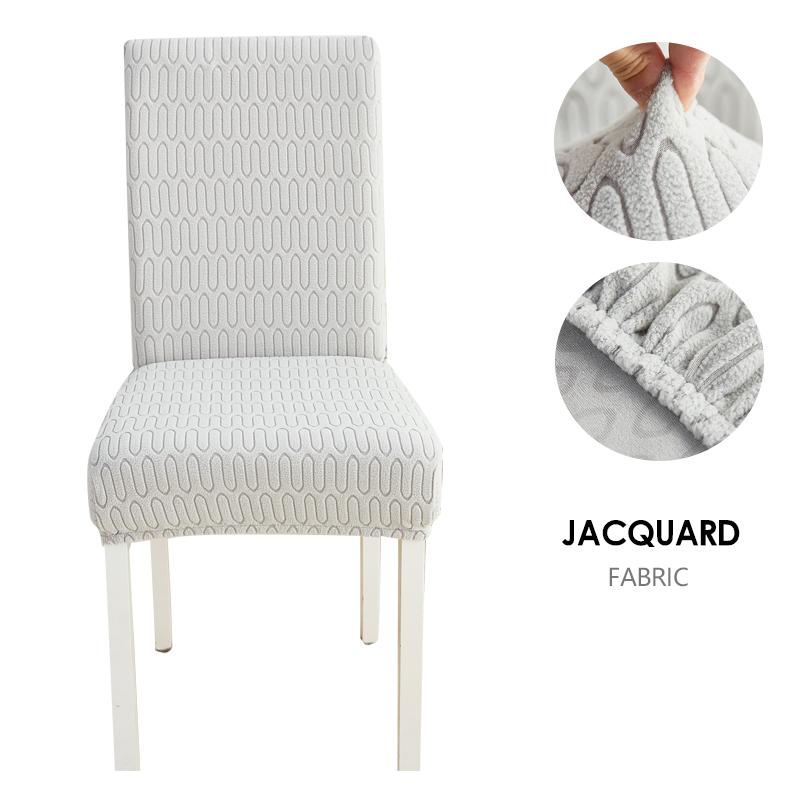 Dining Chair Cover Jacquard Parsons Chair Furniture Protector Stretch Chair Covers For Dining Room, Restaurant, Kitchen, Party