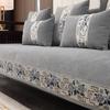 Non-Slip Thicken Chenille Sofa Cover Towel Slipcover Seat European Couch Cover Sofa Protecto Towel for Living Room Decor Grey