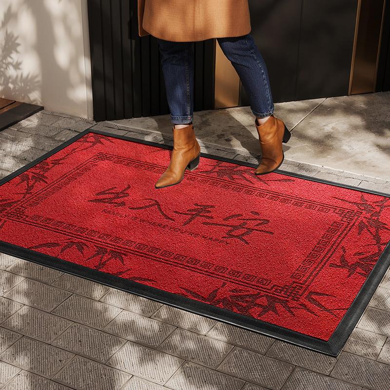 High-end Villa Red Floor Mat Door Mat Door Dirty and Thickened Outdoor Non-slip Mat Home Entry Carpet