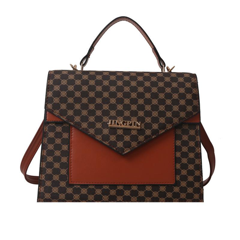 

Stunning Vintage Color Patchwork Shoulder Bag For Women Perfect For Daily Use коричневий