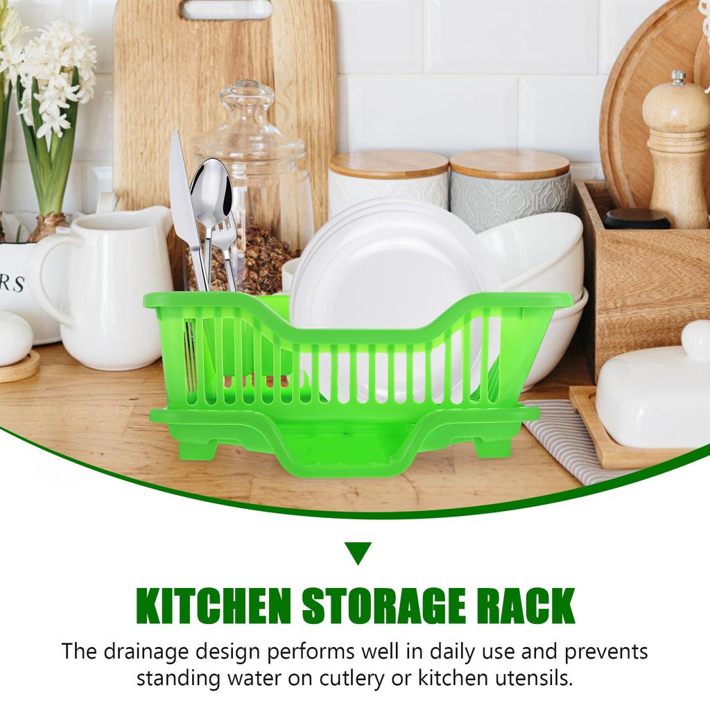1Set Household Dish Draining Rack ABS Kitchen Storage Basket Drainage Dish Drying Rack Plate Bowl Organizer Kitchen Gadget