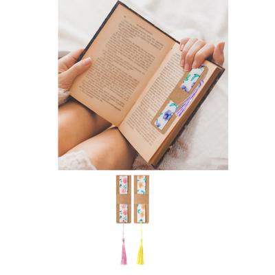 Set of 100 Sleeves Paper Covers for Personalized Bookmarks Transparent Self Adhesive Bags Kraft Bookmark Holder Decor