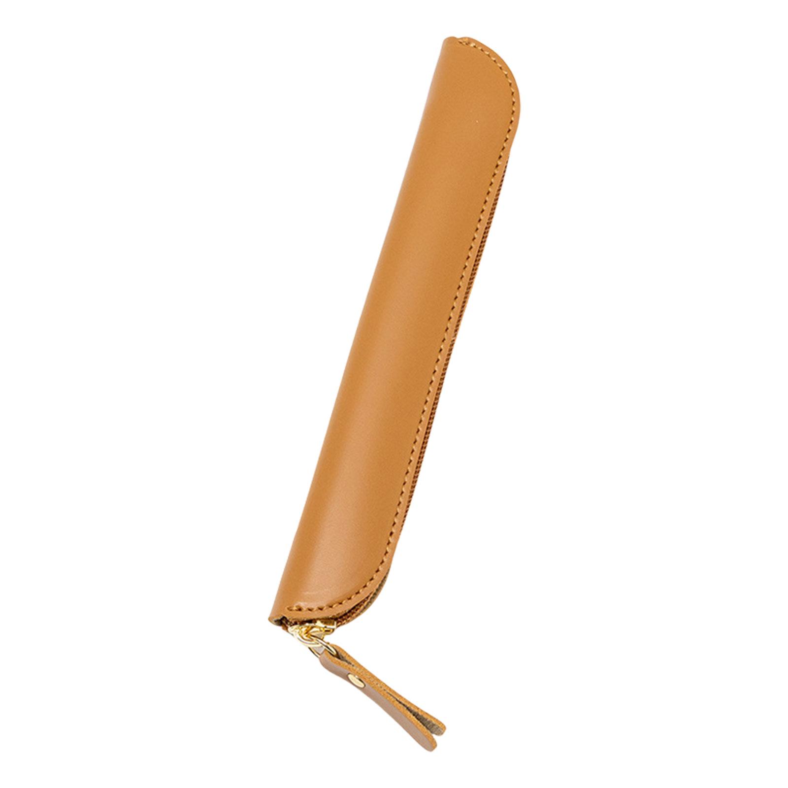 

Чехол для ручки из искусственной кожи, чехол для перьевой ручки, защитный чехол, упаковка для шариковой ручки, сумка для хранения ручек коричневый