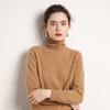 Women's High-Neck Cashmere Wool Pullover - Thick, Solid Color, Loose Fit, Autumn/Winter Sweater
