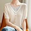 NaVaVa Men Thin Rib V Neck ShorT sleeVe KniT T shirT Nk2943