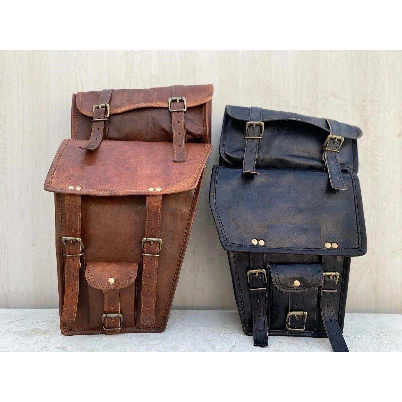 

Мотоциклетная боковая сумка на седло Натуральная винтажная кожа Левая Правая Передняя Задняя Сумка для инструментов