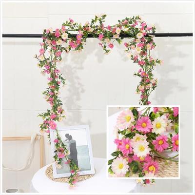 Simulation Sunflower Daisy Garden Flower Vine Sunflower Fake Flower Rattan Living Room Winding Indoor Decoration Blocking
