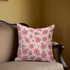 Rose Blush Square Jacquard Pillow Cover for Sofa Office Waist Cushion Cover Home Decorative Pillowcase