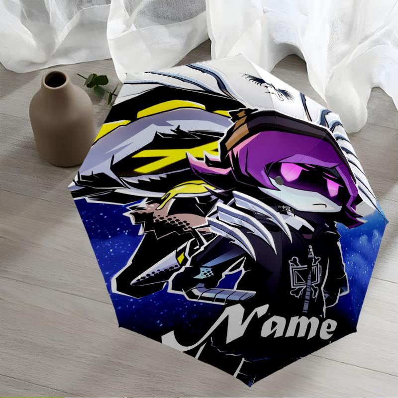 Custom Name Murder Drones Theme Automatic Umbrella, Lightweight & Portable, 8 Rib, Perfect for Outdoor Travel, Birthdays, Christmas, Gifts.