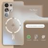 Magnetic Frosted Glass Phone Case for Samsung S25 Ultra: Skin-Feel, Full Lens Coverage, Drop-Proof, Anti-Slip