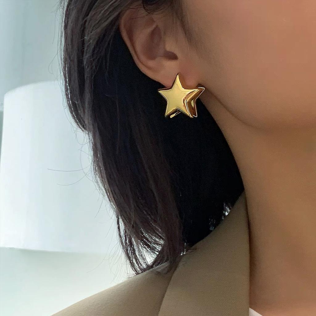 Irregular Geometrrings For Women Retro French Earrings Design Simple Temperament Senior Fashion Jewelry Gift