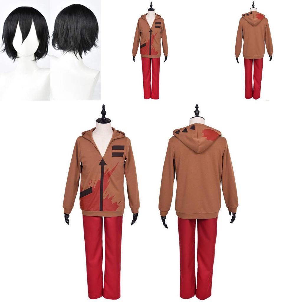 Exquisite Adults Mens Angels Of Death Isaac Foster Wigs Zack Hoodie Jacket Pants Costume