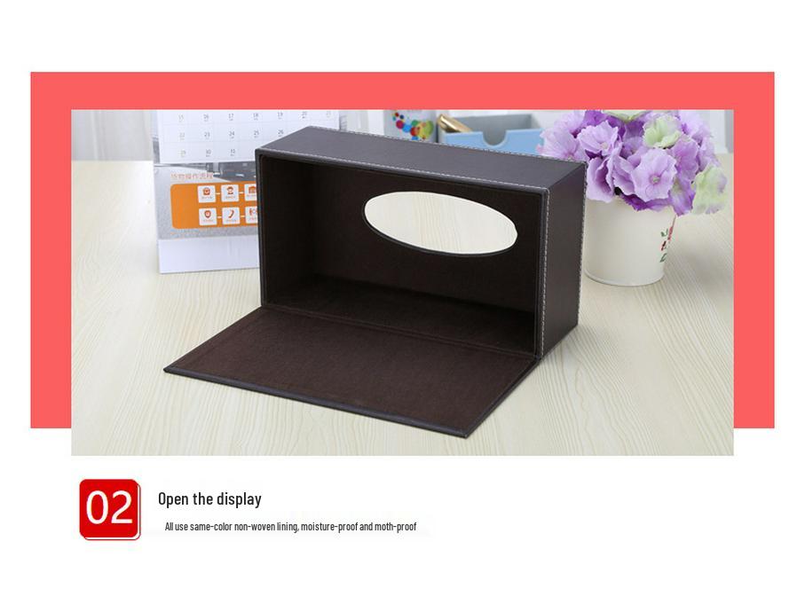 Modern Minimalist Leather Tissue Box for Home, Office, or Hotel