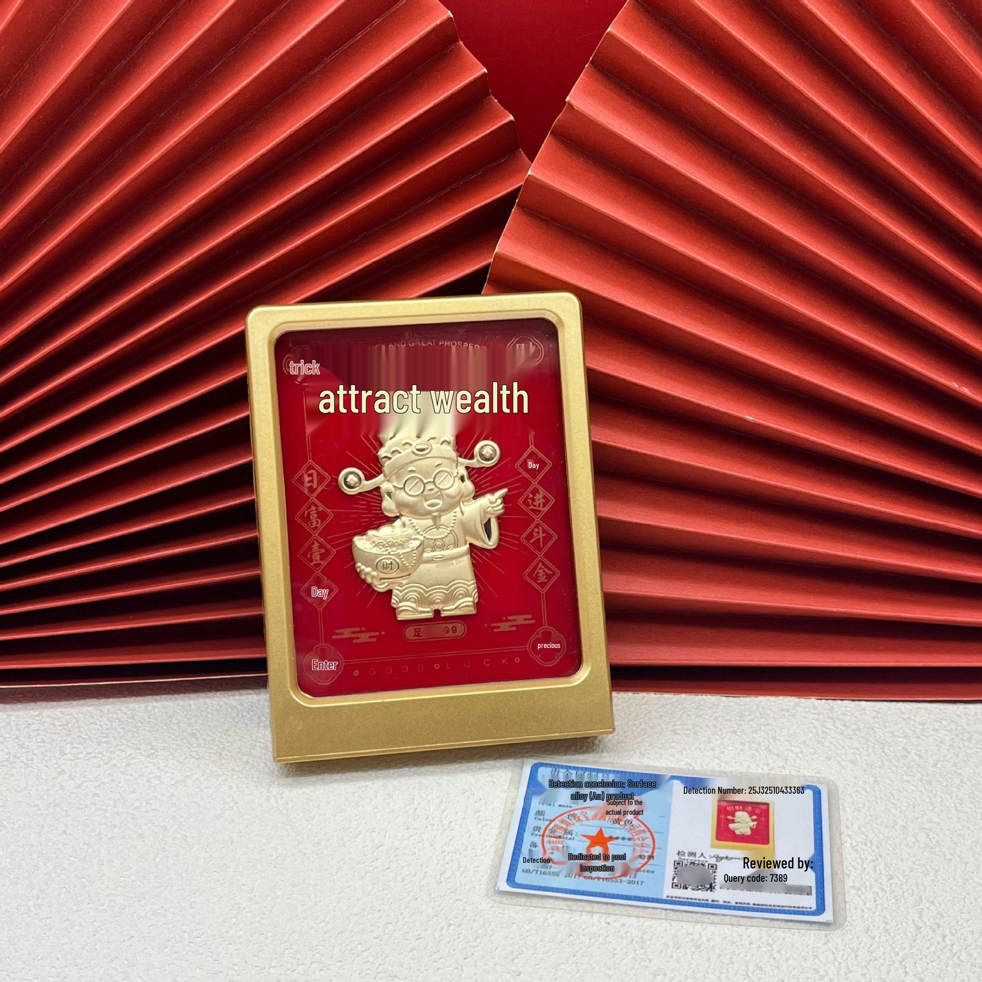 999 Pure Gold Fortune Rolling Ornament - Wealth-Attracting Office Decoration