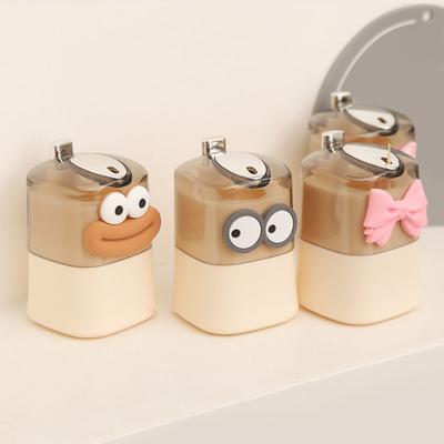 Automatic Cartoon Toothpick Dispenser Plastic Press Toothpick Holder Portable Home Office Restaurant Desktop Toothpick Organizer Container