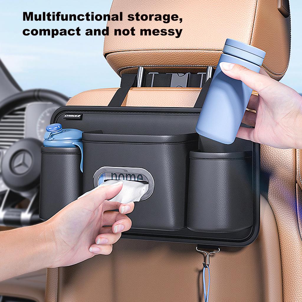 Car Seat Back Storage Hanging Box Under Seat Storage Box Cup Holder Tissue Box Auto Back Seat Bag Decoration