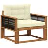 Outdoor Middle Sofa Solid Acacia Wood Natural