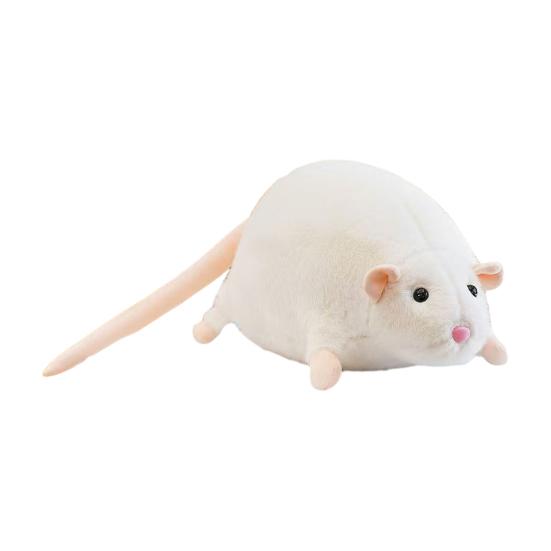 Plysjrotte Kosedyr Prankeleke Plysj Kreativ Gave Myk Kosete Realistisk Mus til Bursdag Gagg