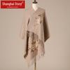 Shanghai Story 100% Wool Embroidered Shawl Scarf