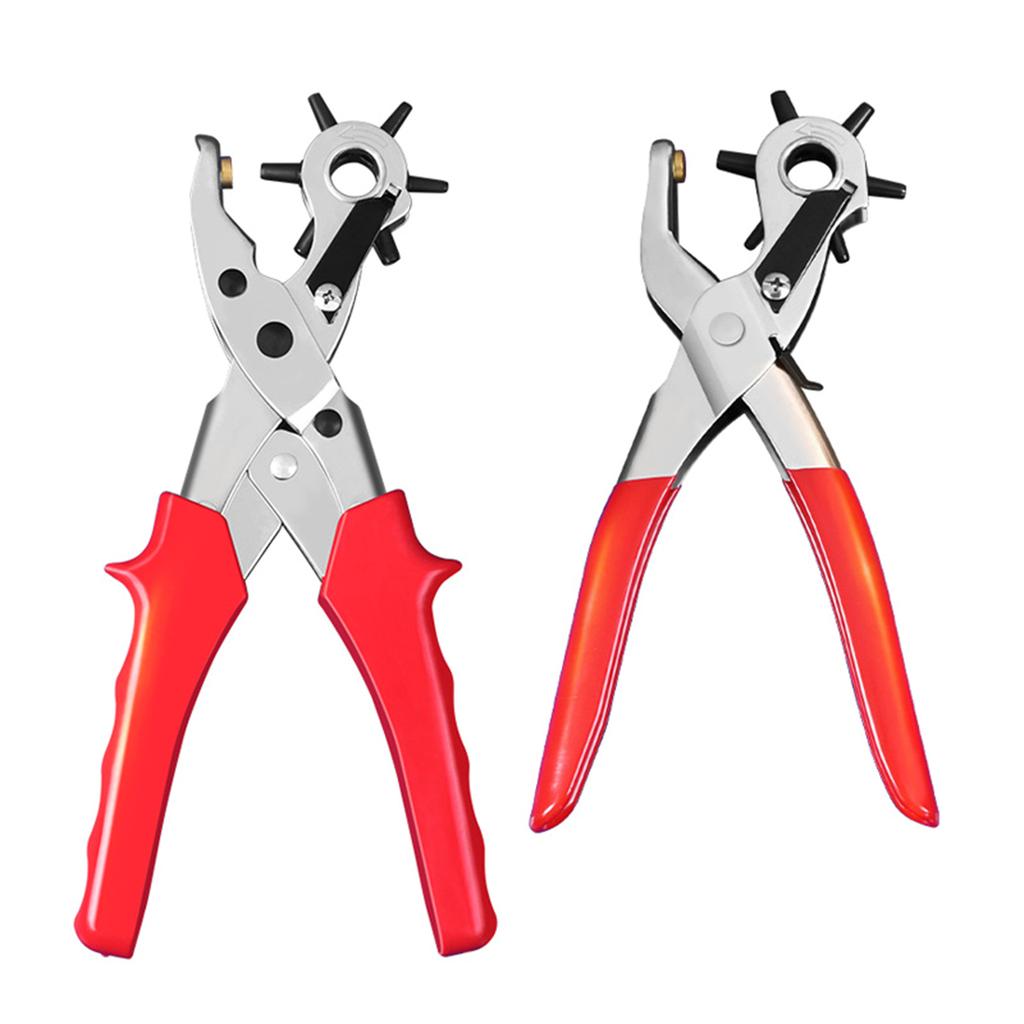 Skórzany dziurkacz Heavy Duty Obrotowy Dziurkacz Oczkowy Poręczny Dziurkacz do Pasków Profesjonalne Narzędzie Dziurkujące do Paska Płótna Miękkiego Plastiku