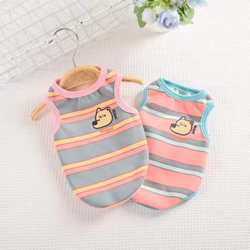 Colorful Striped Warm Vest for Pets - Autumn/Winter Style for Teddy, Pomeranian, Bichon, Cats, and Dogs