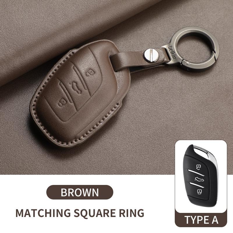 

Leather Car Key Case Cover Shell Fob For Mg Mg4 Mg5 Mg6 Mg3 Mg7 Mg Zs Ev Hs Ehs Zx Gt Car Remote Keychain Case Shell Accessories