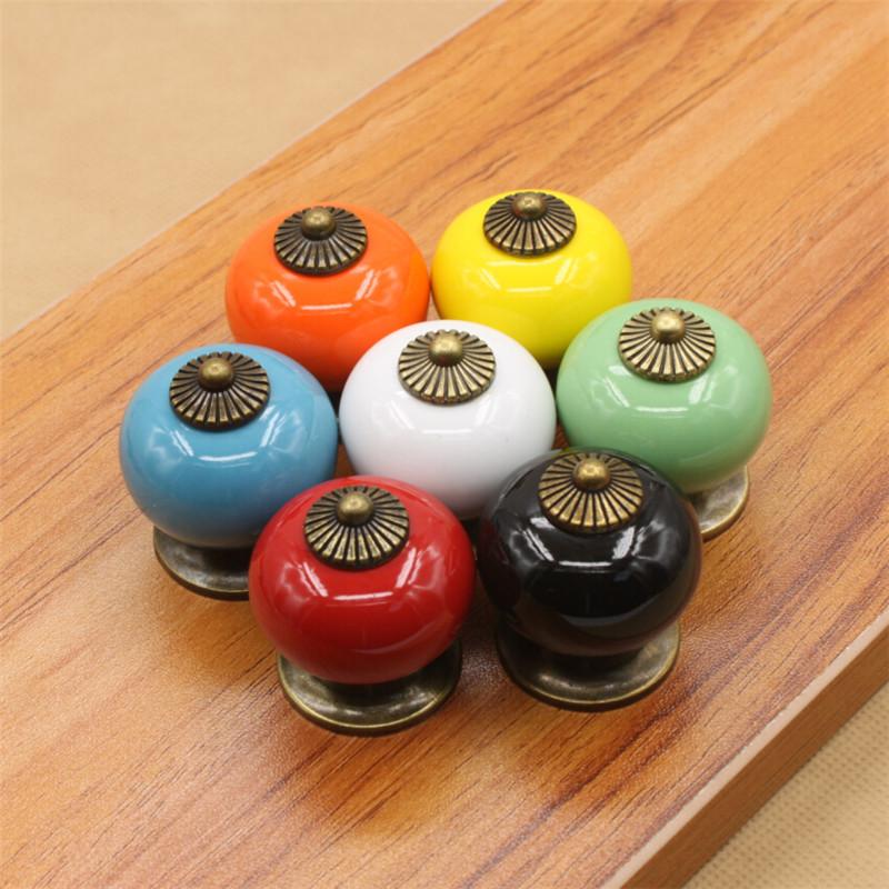 Kitchen Cabinet Pulls With Colorful Zinc Alloy Ceramic Construction For Home Decor And Storage